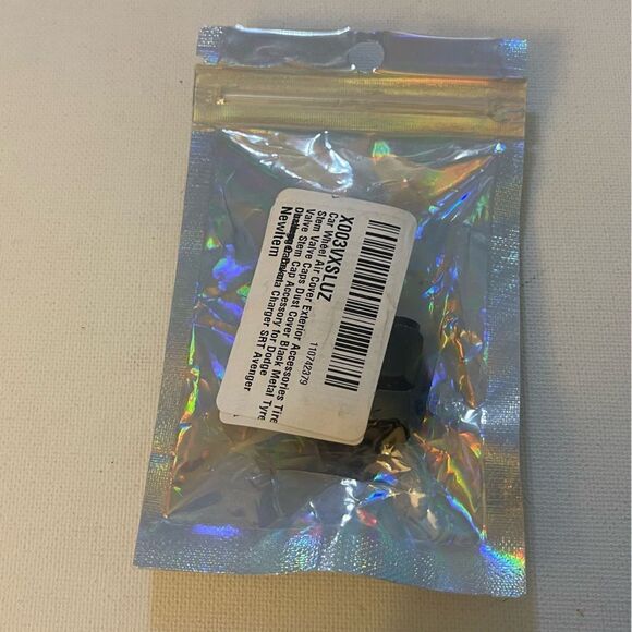 Dodge Logo Valve Stem Caps in Black Set of 4 NWT - Picture 4 of 5